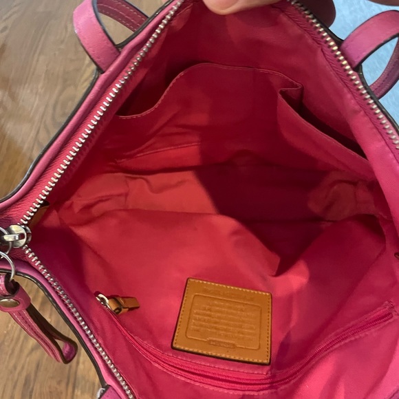 Pink and brown coach bag - Picture 6 of 6